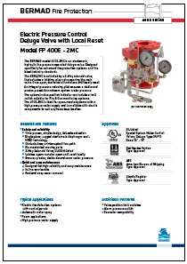 Bermad FP 400E-2MC Pressure-Reducing and Electrically-Controlled Deluge Valve