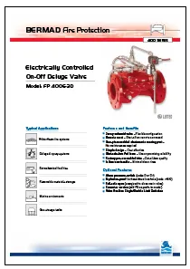 Bermad FP 400E-3D Electrically Controlled On-Off Deluge Valve