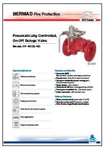 Bermad FP 400E-4D Pneumatically Controlled On-Off Deluge Valve