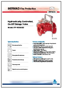 Bermad FP 400E-5D Hydraulically Controlled On-Off Deluge Valve