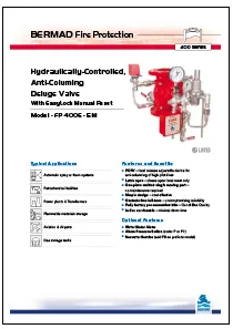 Bermad FP 400E-5M Hydraulically Controlled Anti-Columning Deluge Valve