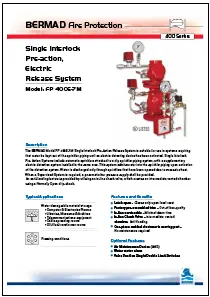 Bermad FP 400E-7M Single-Interlock Preaction Electric-Electric Release System