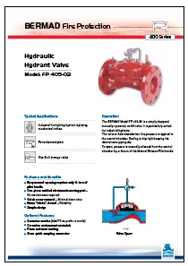 Bermad FP 405-02 Hydraulic Hydrant Valve