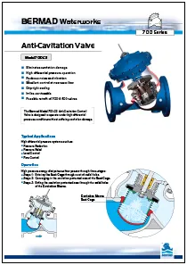 Bermad WW700 – C1 / C2 Anti-Cavitation Valve