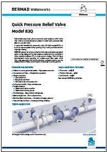 Bermad WW83Q – PN40 Quick Pressure Relief Valve