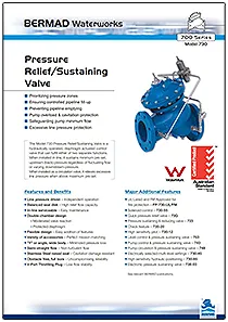 WW730 – Pressure Relief/Sustaining Valve Brochure