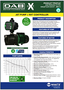 DAB 102NXT Cast Iron Self Priming Jet Pump with nXt Pump Controller