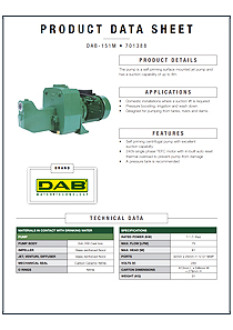 DAB 151MVFD Cast Iron Jet Pump With VFD Pressure System & Tank 