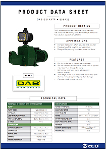 DAB 151NXTP - Cast Iron Jet Pump with nXt PRO Controller