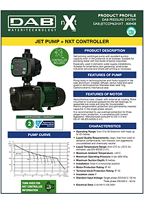 DAB JETCOM62NXT Technopolymer Self priming Jet Pump With NxT Controller