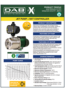 DAB JINOX102NXTP Pro Stainless Steel Self Priming Jet Pump With NxT Pro Controller