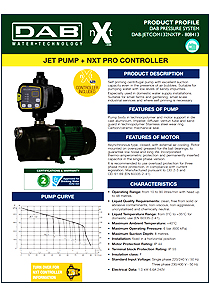  DAB JINOX132NXTP Pro Self Priming Jet Pump With NxT Pro Controller