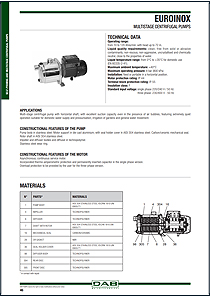EUROINOX40/50M Stainless Steel Multistage Pump