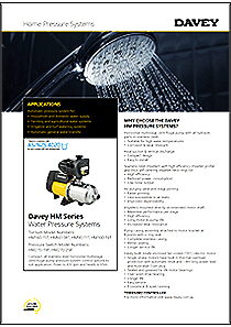 Davey HM60-10T Torrium2 Pressure Pump Brochure
