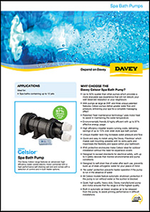 Davey Celsior C200A Spa Bath Pump Brochure