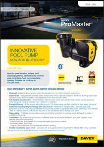 Davey ProMaster® PM200BT Bluetooth Pool Pump Brochure