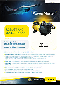 Davey PowerMaster® PM 200 Pool Pump Brochure