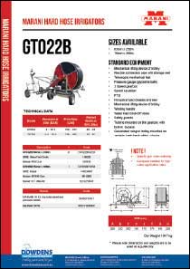GT022B Marani Hard Hose Irrigators Range