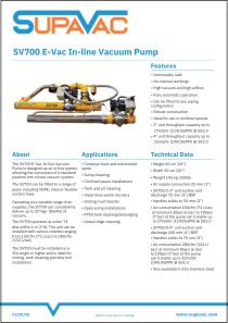 SV700 E-vac In Line Vacuum Pump